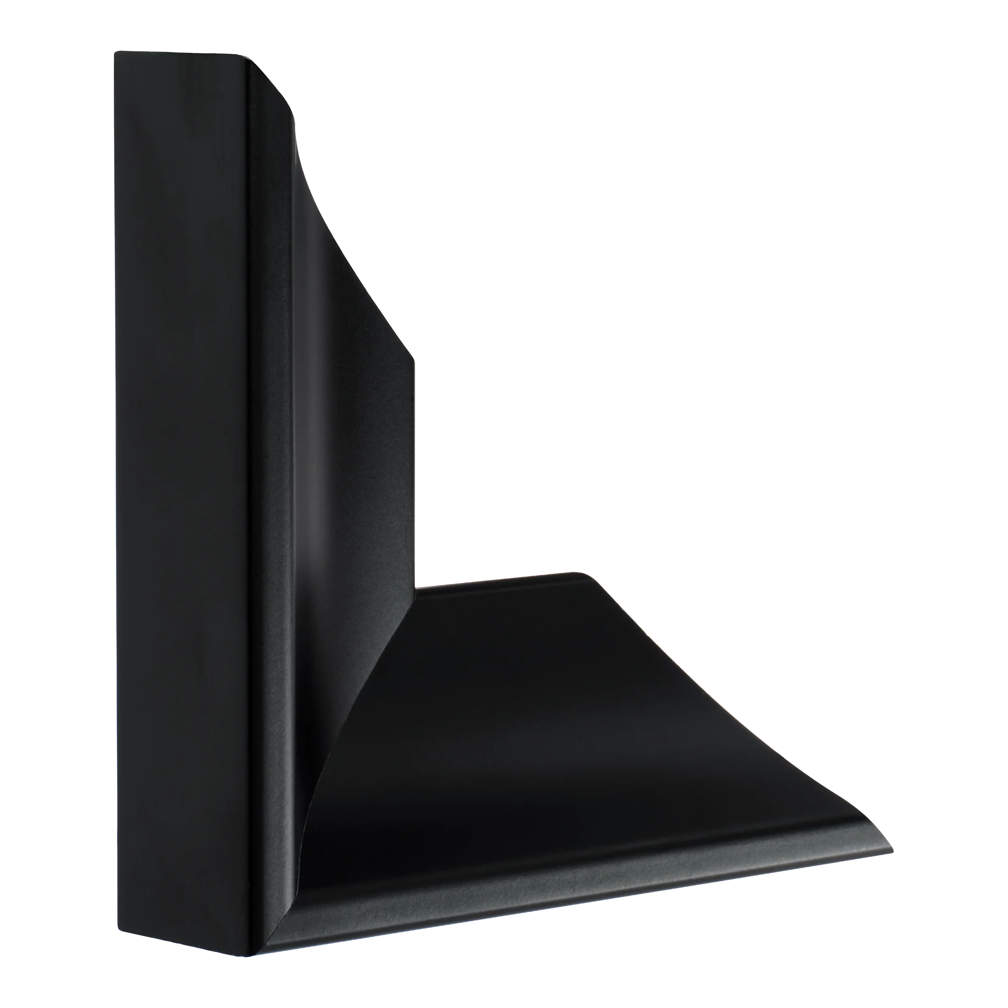 Vertical view of swoop black picture frame