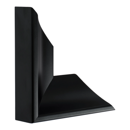 Vertical view of swoop black picture frame