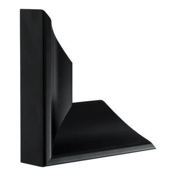 Vertical view of swoop black picture frame