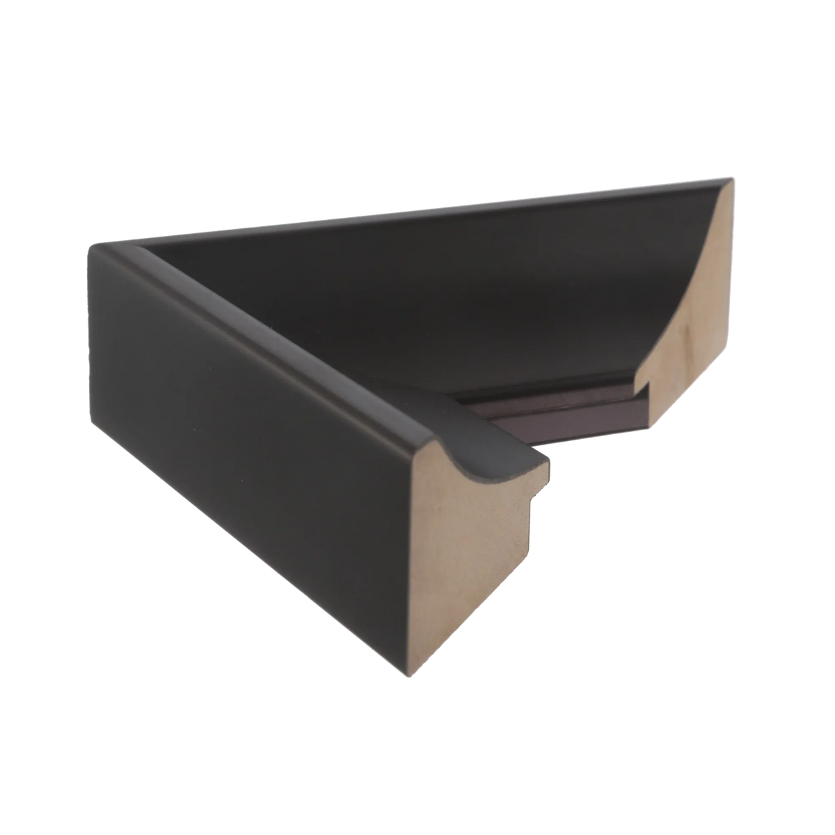 Side view of Swoop picture frame in black