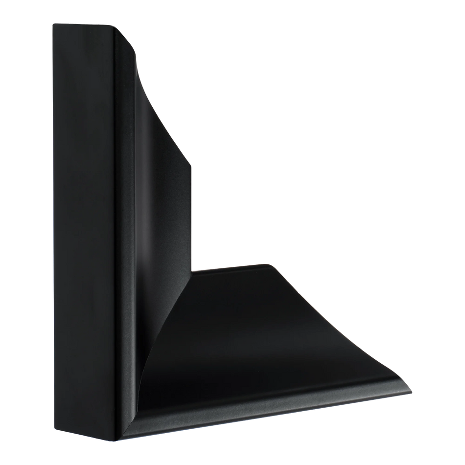 Vertical view of swoop black picture frame
