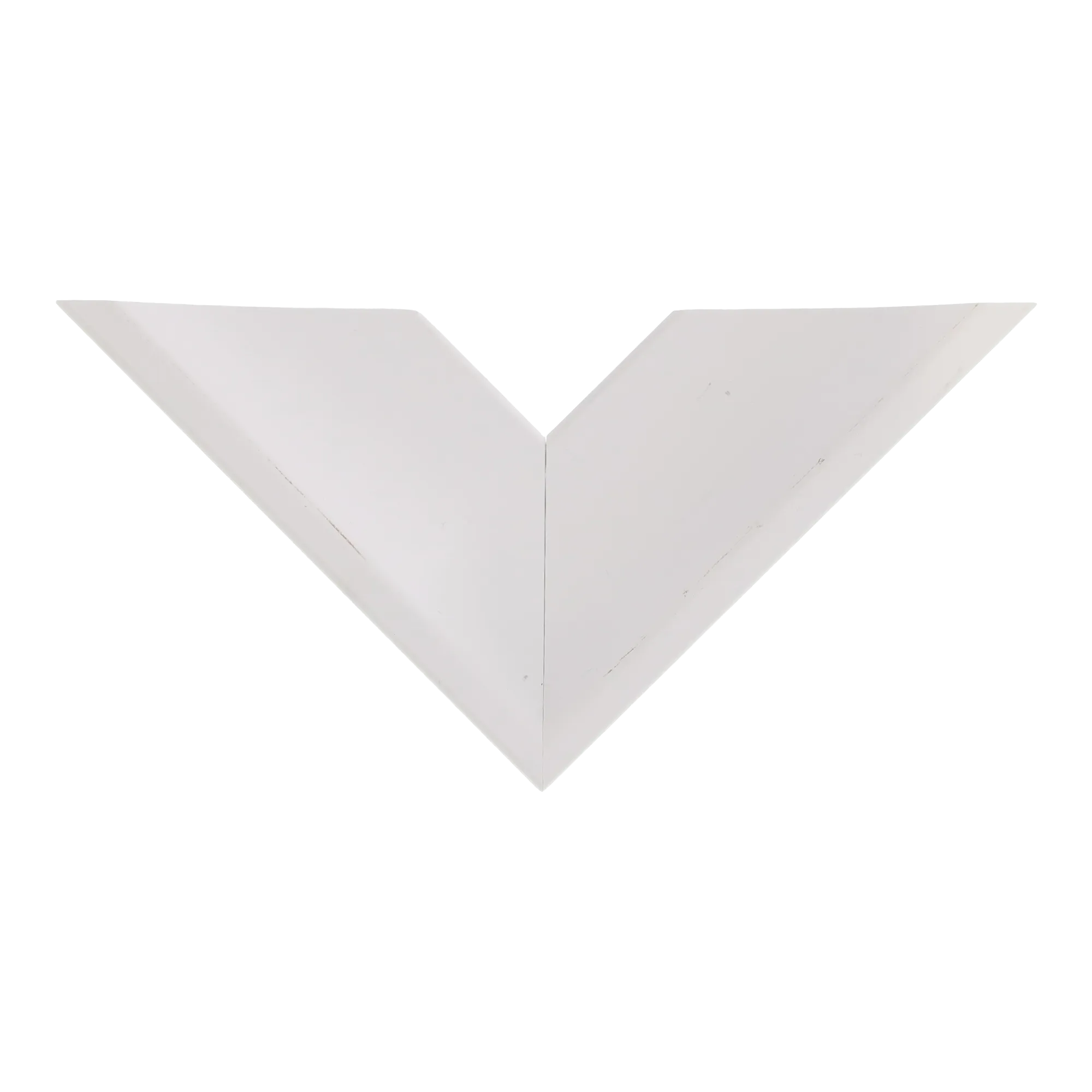 Top view of Swoop picture frame in white