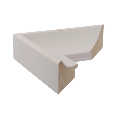 Side view of Swoop picture frame in white