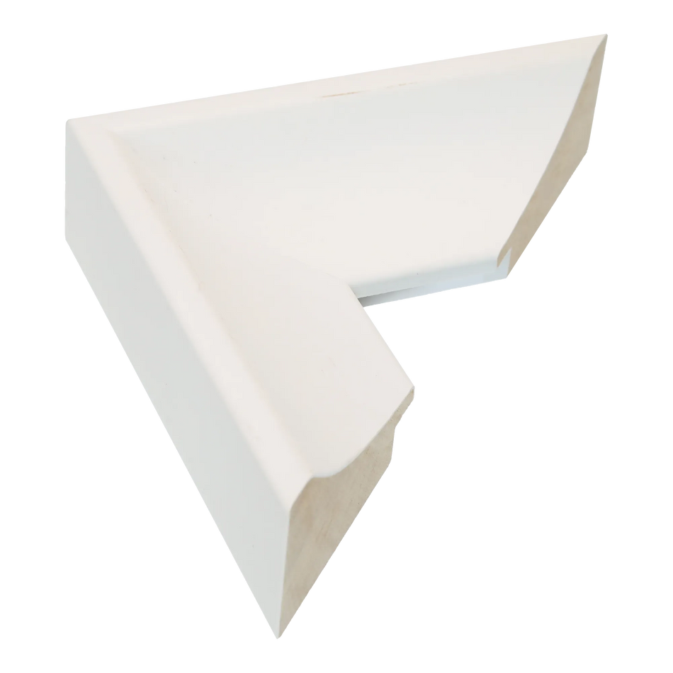 Swoop in white picture frame