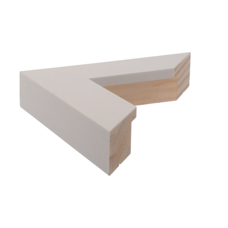 Side view of Tribeca picture frame in white