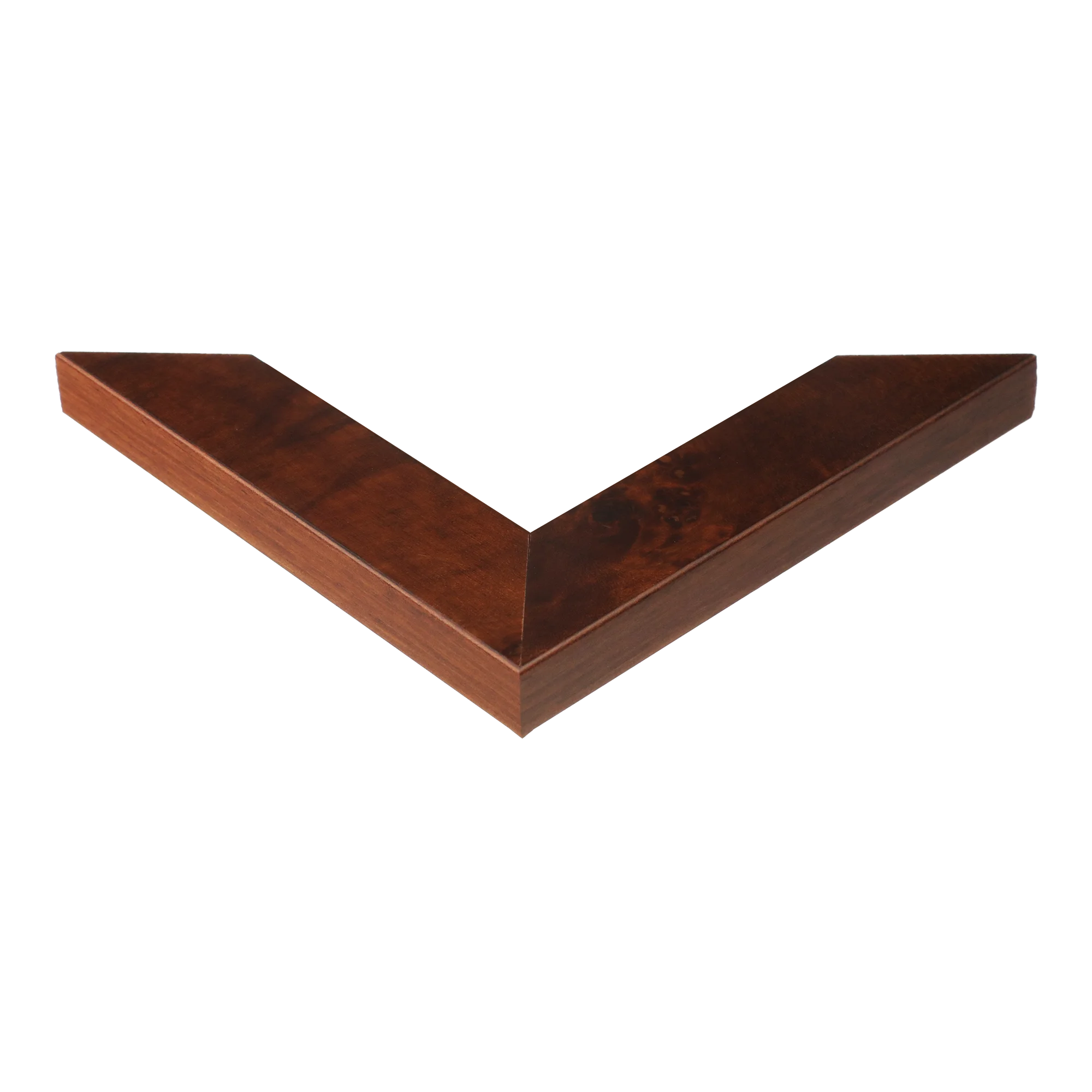 Corner view of Waldorf in walnut picture frame