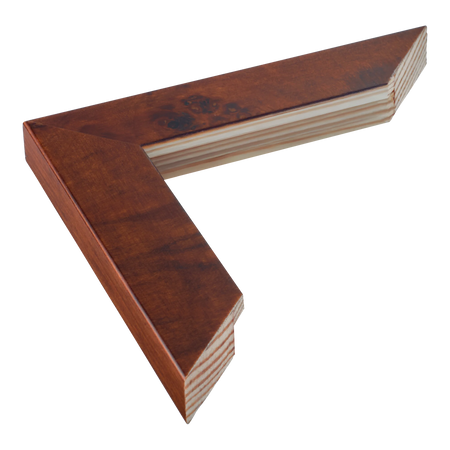 Side view of Waldorf picture frame in walnut