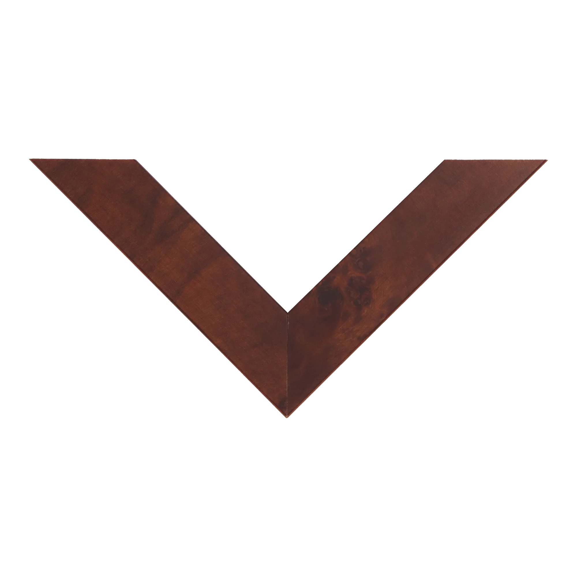 Top view of Waldorf picture frame in walnut